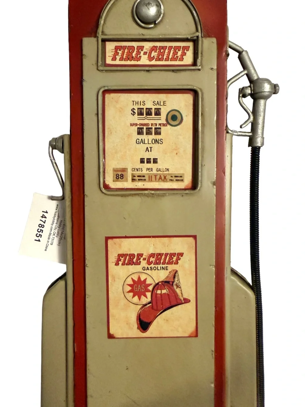 Hobby Lobby Fire Chief Gasoline Pump Wall Decor